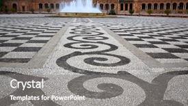  Presentation with espana - Presentation design enhanced with plaza de espana stone mosaic background and a gray colored foreground
