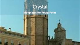  Presentation with spain - Slide set having plaza de la reina zaragoza valencia spain background and a light blue colored foreground