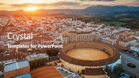  Presentation with sunrise - Cool new theme with plaza-de-toros-de-ronda backdrop and a coral colored foreground