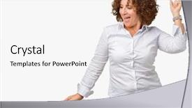  Presentation with businees - Presentation design with pleasant - beautiful middle ager senior businees background and a white colored foreground