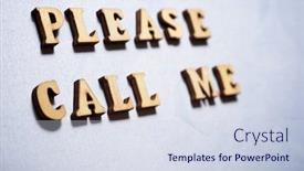  Presentation with colored - Slides having please-call-me-text background and a sky blue colored foreground