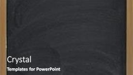  Presentation with invitation - Presentation theme consisting of please come in invitation handwritten with white chalk on a small blackboard with eraser smudges copy space below background and a dark gray colored foreground