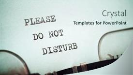  Presentation with do not disturb wildlife - Presentation design with please-do-not-disturb-phrase background and a sky blue colored foreground