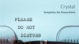  Presentation with do not disturb wildlife - Presentation theme featuring please-do-not-disturb-phrase background and a cool aqua colored foreground