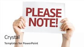  Presentation with note - Colorful PPT layouts enhanced with please note card isolated backdrop and a white colored foreground