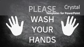  Presentation with wash - Presentation theme enhanced with please-wash-your-hands-notice background and a gray colored foreground
