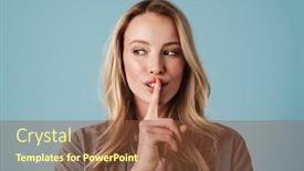  Presentation with barbie girl - Theme consisting of pleased-beautiful-girl-looking-aside background and a tawny brown colored foreground