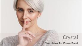  Presentation with silver - Audience pleasing PPT theme consisting of pleased-beautiful-silver-girl-showing backdrop and a soft green colored foreground