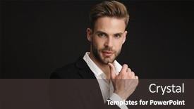  Presentation with confident - PPT layouts featuring pleased-confident-businessman-posing background and a dark gray colored foreground