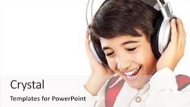  Presentation with music kids - Colorful slides enhanced with pleasure and having fun singing backdrop and a sky blue colored foreground