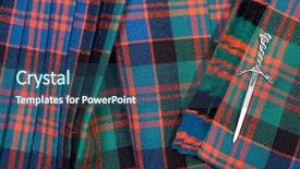  Presentation with kilt - Cool new theme with yellow pills isolated on a white background backdrop and a white colored foreground