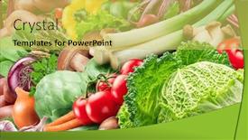 Presentation with organic - PPT layouts featuring plenty-of-fresh-organic-vegetables and a yellow colored foreground