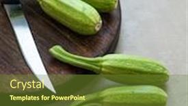  Presentation with eastern - Colorful PPT theme enhanced with plenty-of-fresh-zucchini backdrop and a tawny brown colored foreground