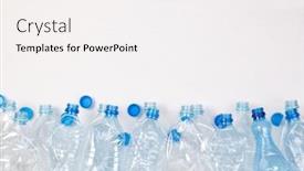  Presentation with plastic bottles and ocean - Beautiful theme featuring plenty-of-plastic-bottles backdrop and a white colored foreground