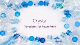  Presentation with copy space - Audience pleasing PPT layouts consisting of plenty-of-plastic-bottles backdrop and a sky blue colored foreground
