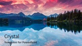  Presentation with mountain lake - Presentation consisting of pleso slovakia europe beauty world background and a  colored foreground