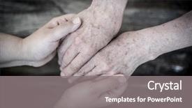  Presentation with old young - Slide deck featuring pliers - young and old hands love background and a gray colored foreground