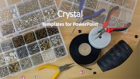  Presentation with supply chain - Theme enhanced with pliers for jewelry making supply background and a coral colored foreground