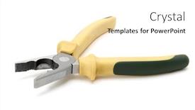  Presentation with background - Theme featuring pliers-isolated-on-a-white background and a white colored foreground