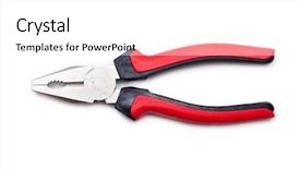  Presentation with isolated paw prints over white - Beautiful presentation theme featuring pliers isolated on the white backdrop and a white colored foreground