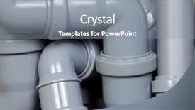  Presentation with sewer pipes - Beautiful PPT layouts featuring plimbing fittings - grey pvc sewer pipes background backdrop and a gray colored foreground