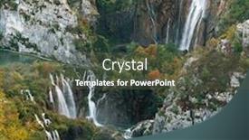  Presentation with croatia - Presentation consisting of plitvice-lakes-national-park-croatia background and a tawny brown colored foreground