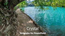  Presentation with paths - Slides consisting of plitvice-lakes-national-park background and a dark gray colored foreground