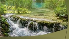  Presentation with paths - Beautiful PPT theme featuring plitvice-lakes-national-park backdrop and a tawny brown colored foreground