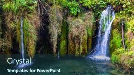 Presentation with croatia - Colorful PPT theme enhanced with plitvice-lakes-park-in-croatia backdrop and a ocean colored foreground
