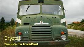  Presentation with military green - Audience pleasing presentation theme consisting of pljevlja-montenegro-august-02-2016 backdrop and a tawny brown colored foreground