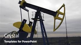  Presentation with crude oil - Audience pleasing presentation design consisting of plate of penne pasta with bread crumbs basil and cherry tomatoes on blue tablecloth backdrop and a gray colored foreground