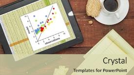 Presentation with data analysis - Theme consisting of plot - scatter graph of model background and a soft green colored foreground