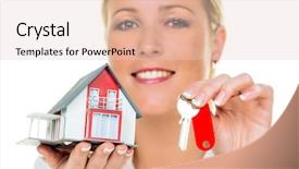  Presentation with leasing - Slide deck with plot land - agent for property background and a lemonade colored foreground