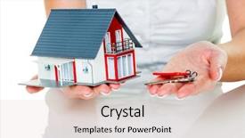  Presentation with leasing - Presentation theme enhanced with plot land - broker for real estate background and a soft green colored foreground