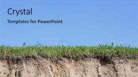  Presentation with ravine - Presentation featuring plot land - ravine or gully cut background and a light blue colored foreground