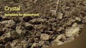  Presentation with land - Beautiful presentation featuring plot land - shovel in the ploughed ground backdrop and a tawny brown colored foreground