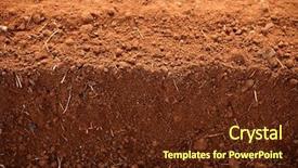  Presentation with soil red - Amazing presentation theme having ploughed red clay soil agriculture backdrop and a tawny brown colored foreground