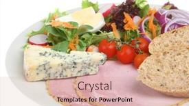  Presentation with lunch - Beautiful slides featuring ploughman-s-lunch-with-mature backdrop and a coral colored foreground