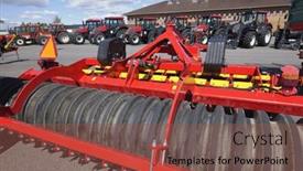  Presentation with farming - Cool new presentation theme with ploughs-and-tractors-latest-models backdrop and a tawny brown colored foreground