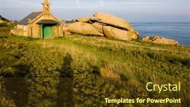  Presentation with france - Theme consisting of ploumanac-h-brittany-france background and a tawny brown colored foreground