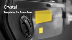  Presentation with cabin - Beautiful slide set featuring plow truck - detail of tractor cabin closeup backdrop and a dark gray colored foreground