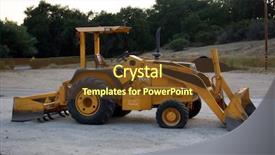  Presentation with machinery - Presentation theme enhanced with cosmetics - young woman portrait with shopping background and a coral colored foreground