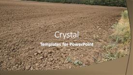  Presentation with sky blue - Slides with plowed-field-and-blue-sky background and a coral colored foreground