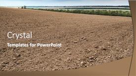  Presentation with sunny sky - Slides enhanced with plowed-field-and-blue-sky background and a violet colored foreground