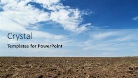  Presentation with agriculture field - Slides featuring plowed-field-and-blue-sky background and a light blue colored foreground