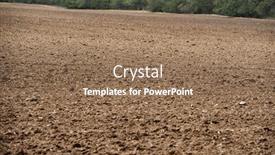  Presentation with agriculture - Cool new presentation theme with plowed-field-and-blue-sky backdrop and a coral colored foreground