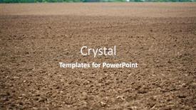  Presentation with sky blue - Colorful PPT layouts enhanced with plowed-field-and-blue-sky backdrop and a coral colored foreground