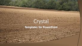  Presentation with agriculture - PPT theme featuring plowed-field-and-blue-sky background and a coral colored foreground