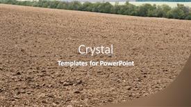  Presentation with agriculture field - Amazing theme having plowed-field-and-blue-sky backdrop and a coral colored foreground