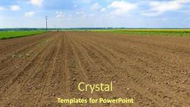  Presentation with field - Presentation theme enhanced with plowed-field-in-spring-time background and a tawny brown colored foreground